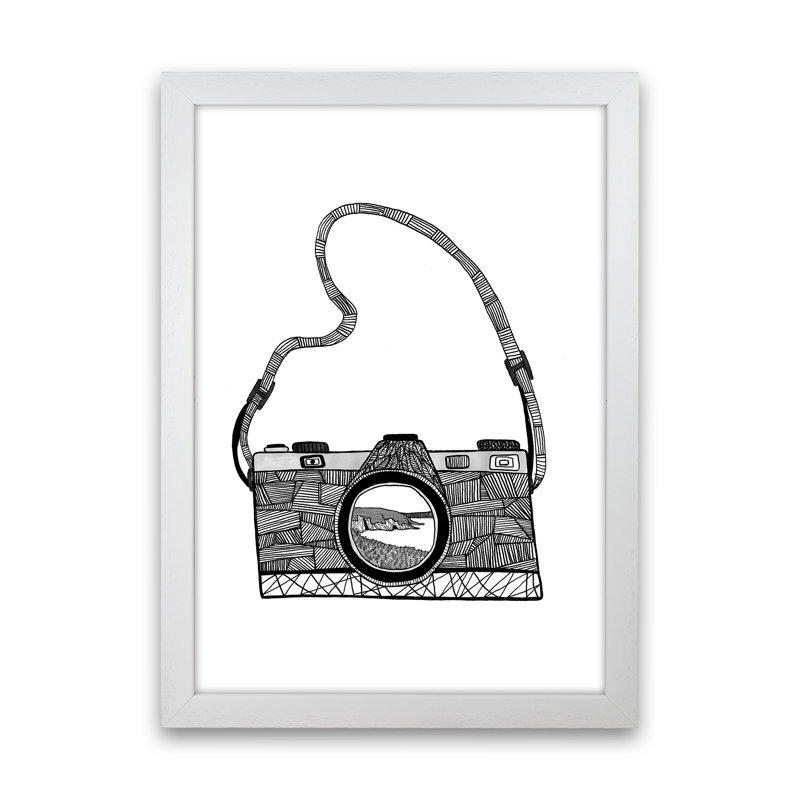 Camera by Carissa Tanton - Print, 88cm H x 64cm W x 3cm D, White Framed