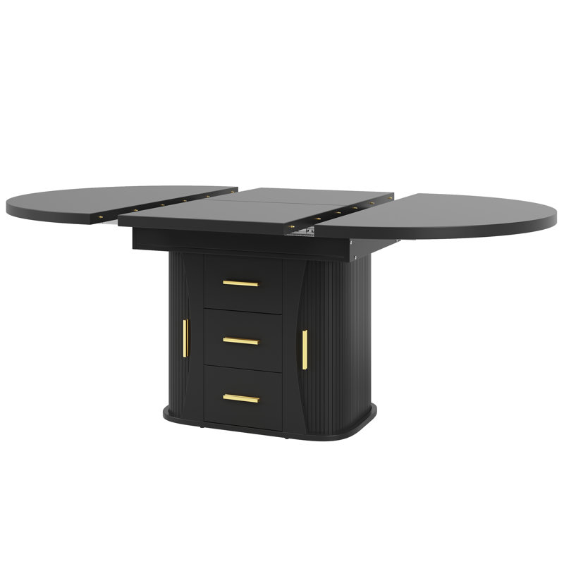 Extendable Dining Table, Black