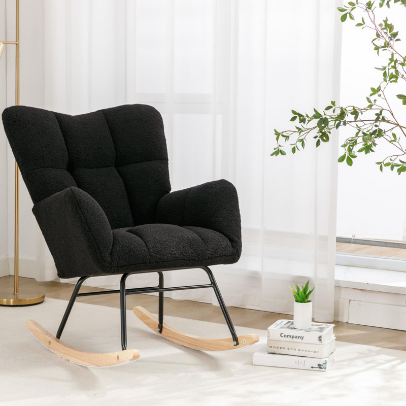 Chaise berçante Johileny, Noir