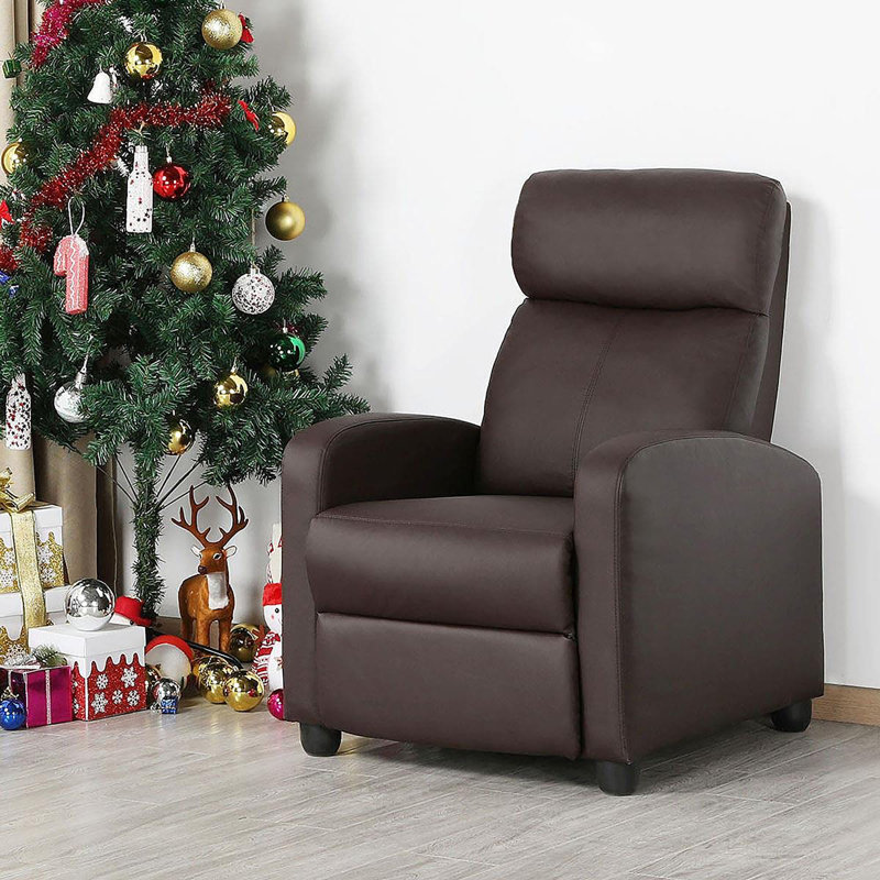 Fauteuil inclinable en cuir PU, Brun