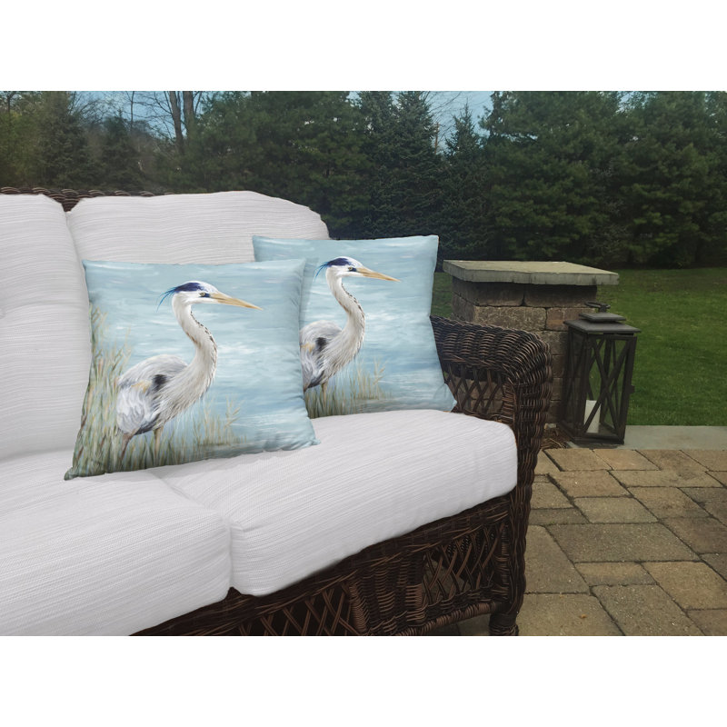 Coussin décoratif Laural Home Heron by the Bay