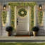 Ensemble de 6 décorations de Noël, couronne de Noël avec lumières DEL préinstallées, guirlande, couronne, guirlandes