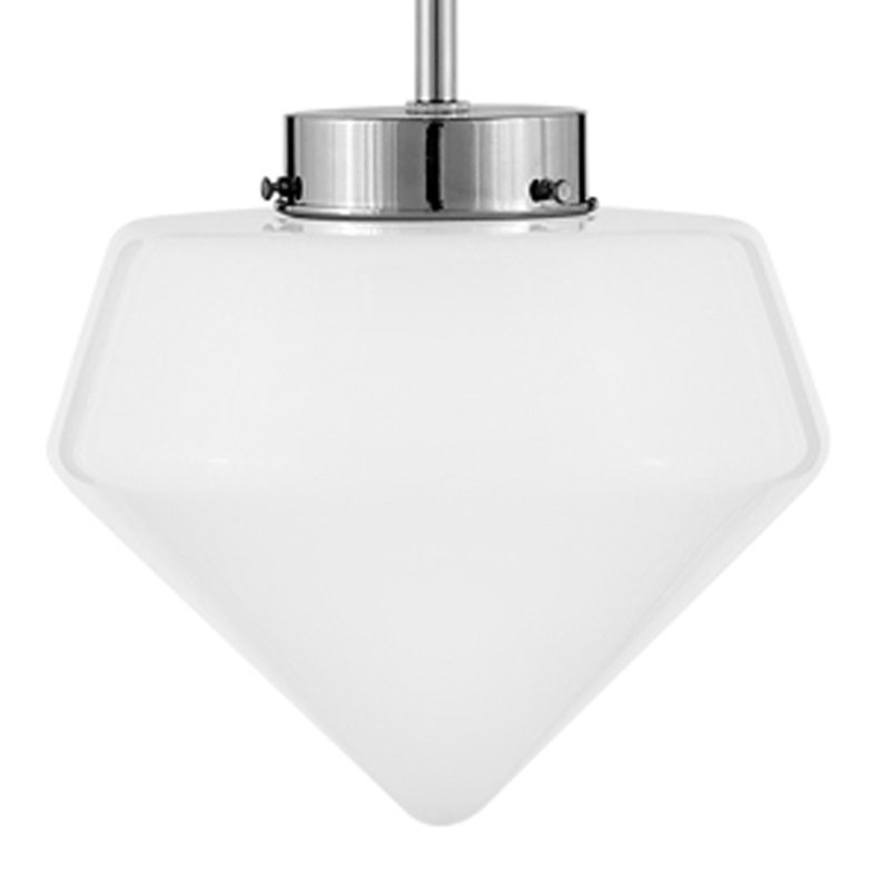 Luminaire suspendu simple à 1 lumière Gilroy, Nickel poli
