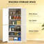 Armoire de cuisine autoportante de style moderne, armoire de cuisine, armoire de rangement avec portes et tablettes
