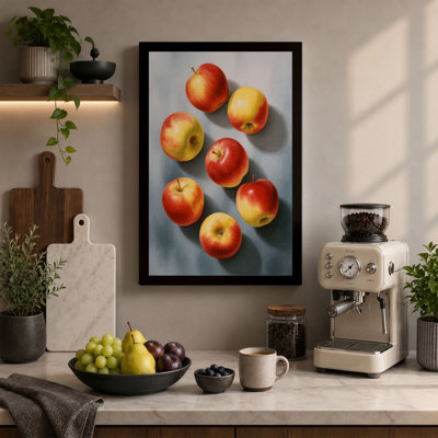 Scattered Apples Modern - Wrapped Canvas