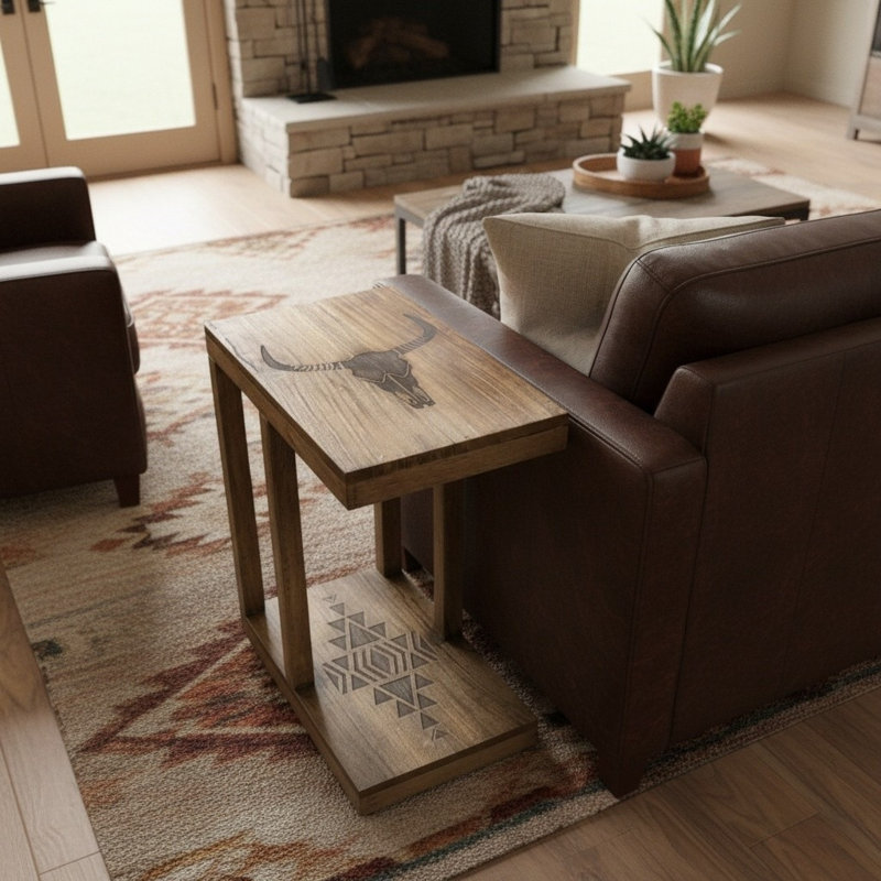 Table crâne en fer de marque - naturel par 