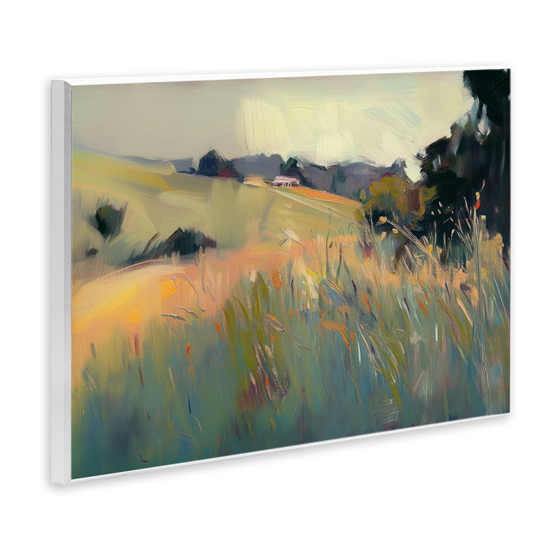 Plaque murale moderne Modern Tranquil Plains, design par Elara Yasna, H 10 po x l 15 po