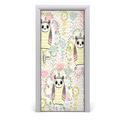 Owl Wall Door Decal