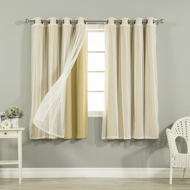 Panneau coulissant en polyester Natascha, Beige, L 52 po x L 63 po