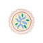 Summer Bliss Handmade Stoneware Dinner Plate