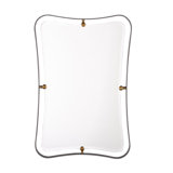 Janey Flat Metal Beveled Wall Mirror