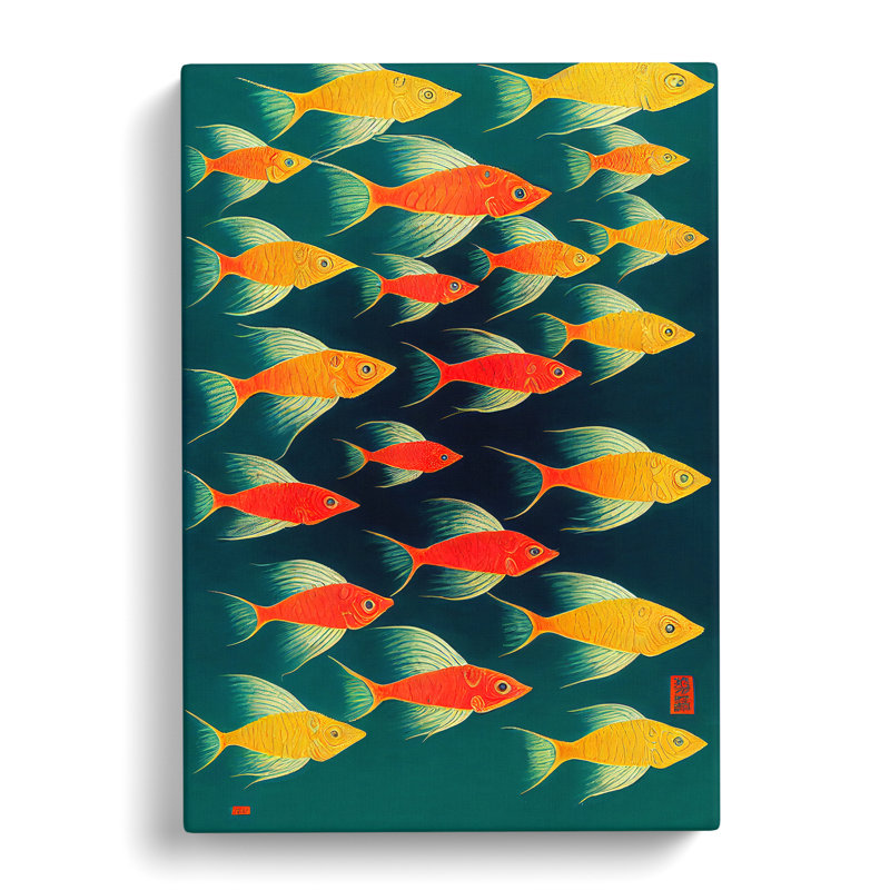 School Of Fish Vol.1 - Wrapped Canvas, 76cm H x 50cm W x 3cm D