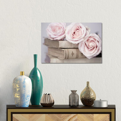 Roses rétro - giclée sur toile tendue avec châssis