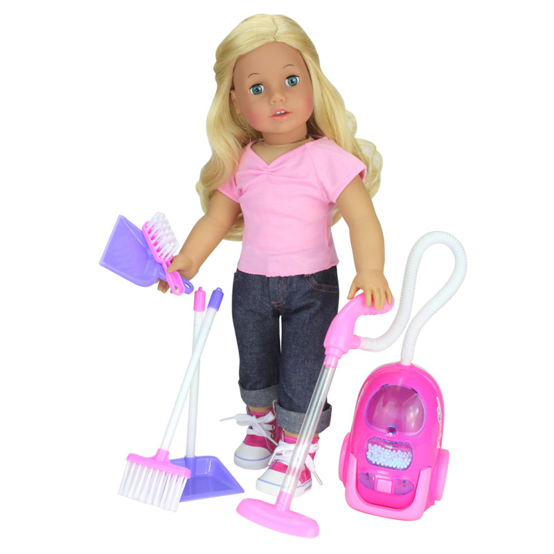 Sophia's 5-Piece Vacuum Cleaner Set with Brooms and Dustpans for 18" Dolls