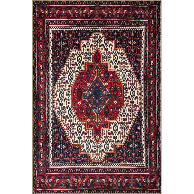 Tapis rouge lavable à la machine, Rectangle 3 pi 3 po x 4 pi 11 po