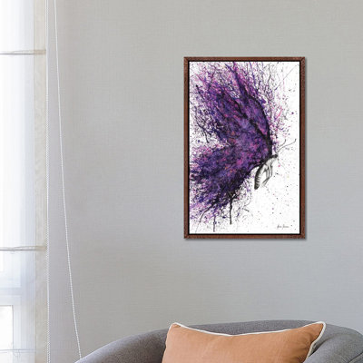 Purple Sky Butterfly by Ashvin Harrison - Print on Canvas