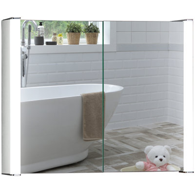 Segarra W H Surface Frameless Medicine Cabinet Mirror 2 Adjustable