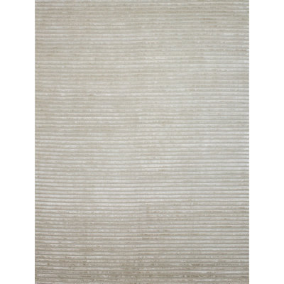 Striped Area Rug in Ivory/Gray