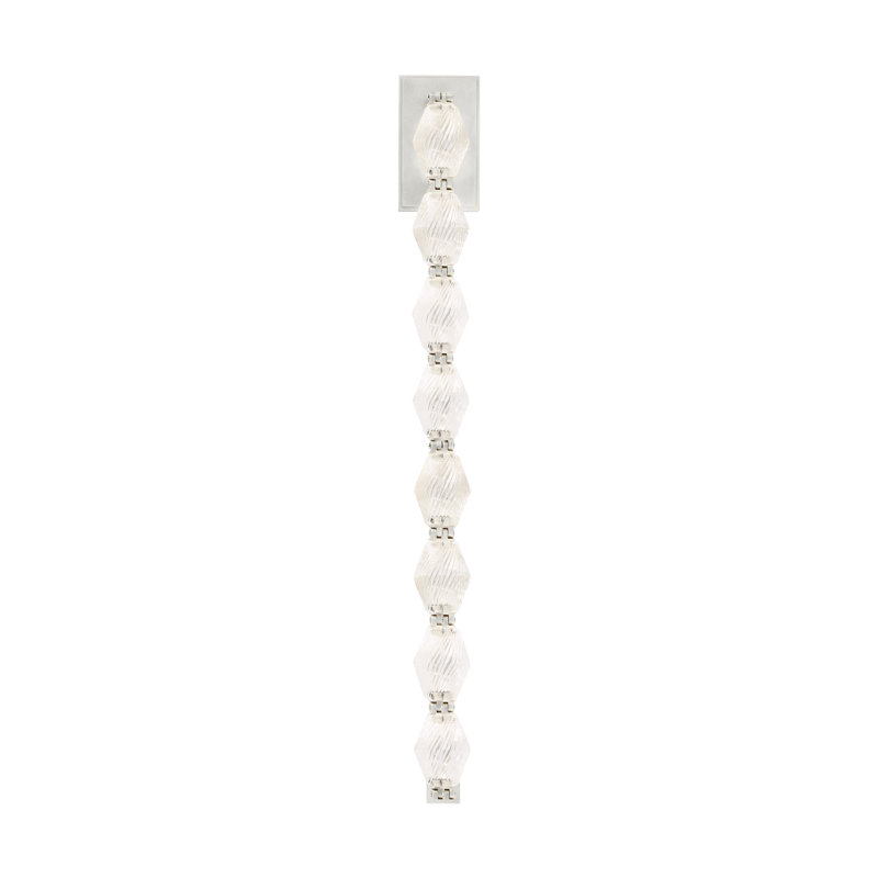 Collier LED Armed Sconce, Polished Nickel, 28"