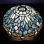 Abat-jour de remplacement pour lampe Tiffany en verre coloré bleu mer de 12 x 6 pouces de 1 x 5/8 po