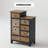Folger Farmhouse 21.6"W x 30.6"H x 11.8"D 1-Door Carved Wood Accent Chest With 5-Drawers, Rich Natural,Blue