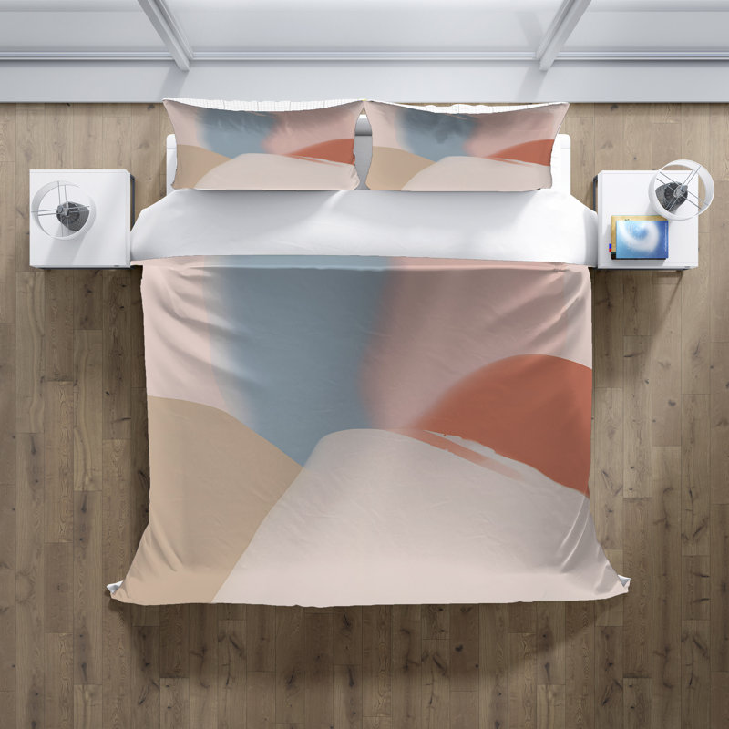 Polyester Abstract Duvet Cover, King Duvet Cover + 2 King Shams