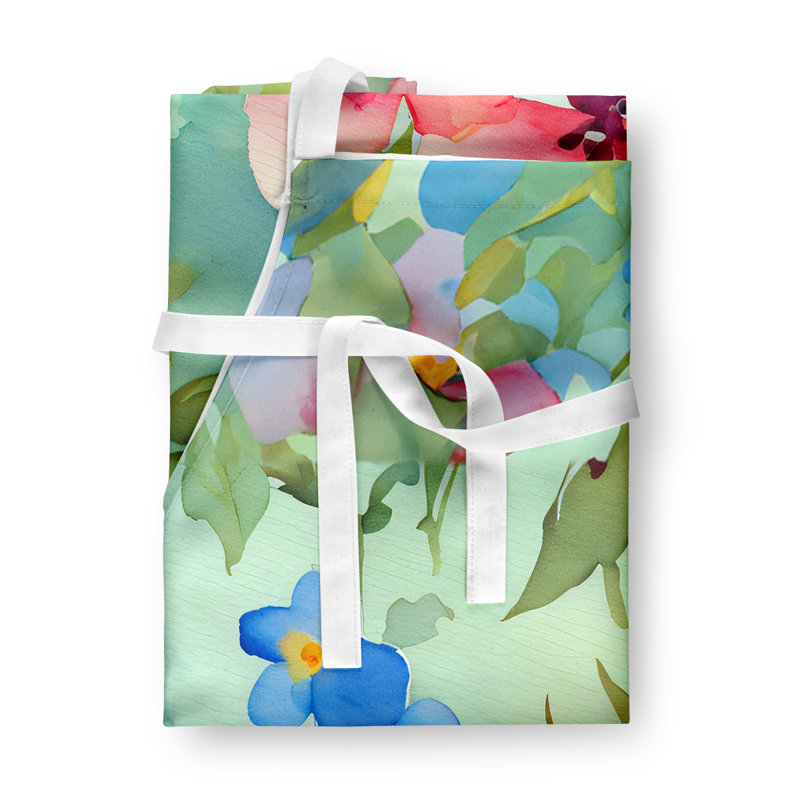 Iris du Tennessee en tablier aquarelle, Rose / bleu Alaska Forget-me-nots
