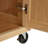 Indoor Bamboo Rolling Kitchen Island with Stainless Steel Top, 4 Drawers & Towel Rack