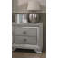 1pièce de table de bout à 2 tiroirs de rangement à finition gris clair et brun avec de beaux meubles de chambre à coucher en bois massif