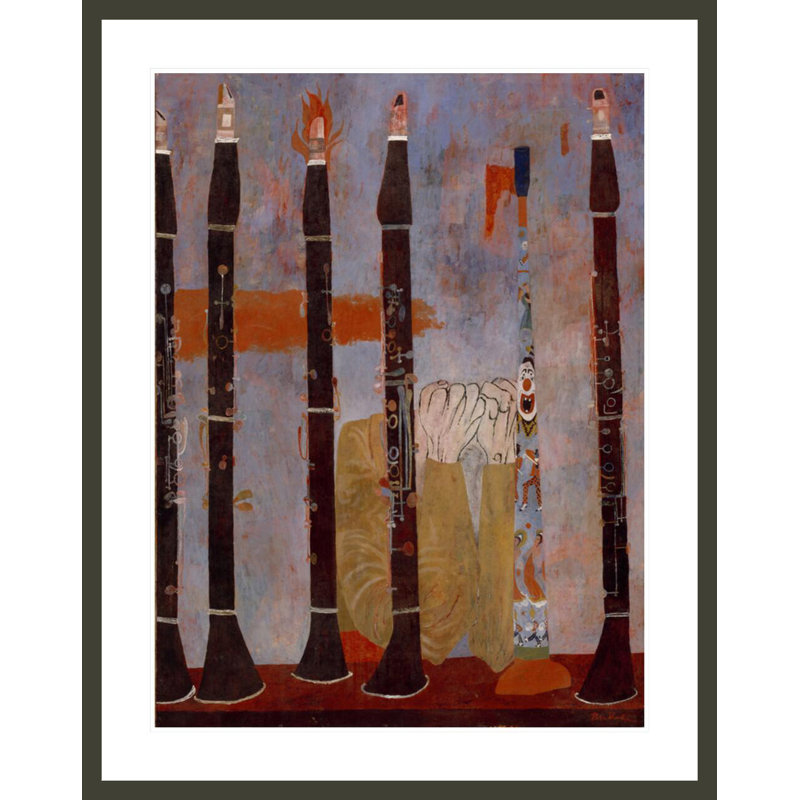 «Composition for Clarinets and Tin Horn» par Ben Shahn - Impression giclée encadrée, H 41,5 po x l 32,91 po