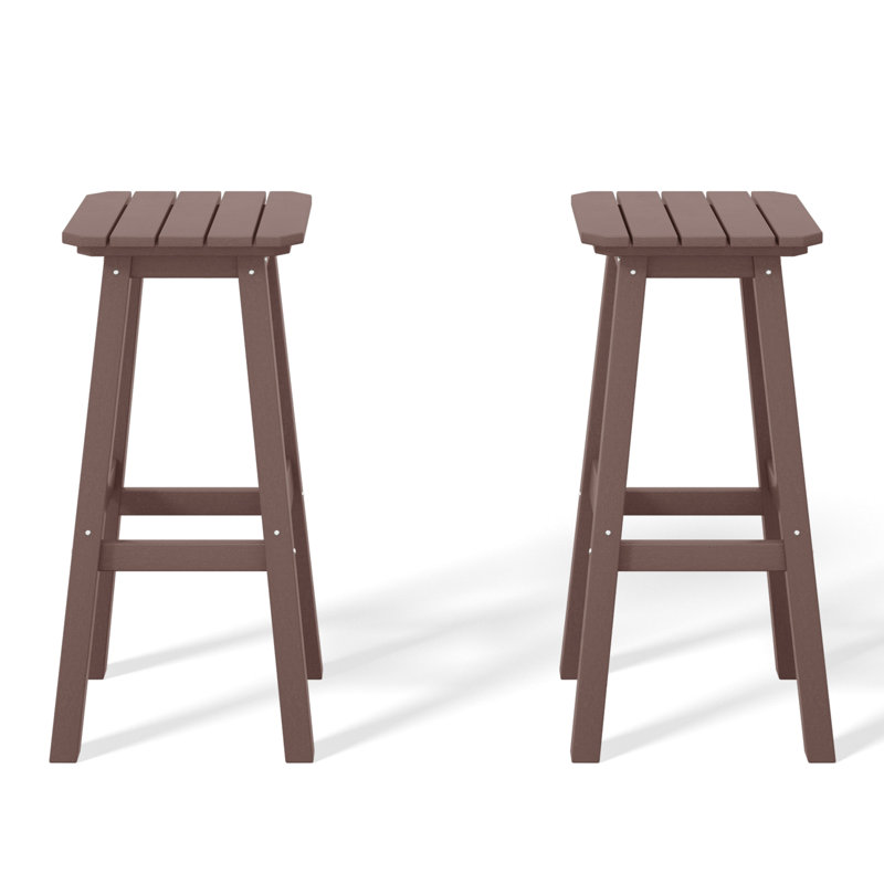 Laguna 29" Square Bar Stool (Set Of 2), Dark Brown