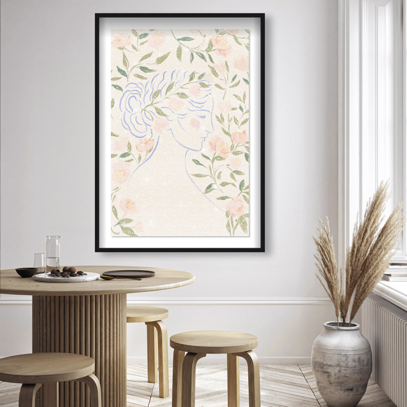 Blooming Hera Print by Oliver Gal, 37.5"H x 25.5"W, Black Shadowbox