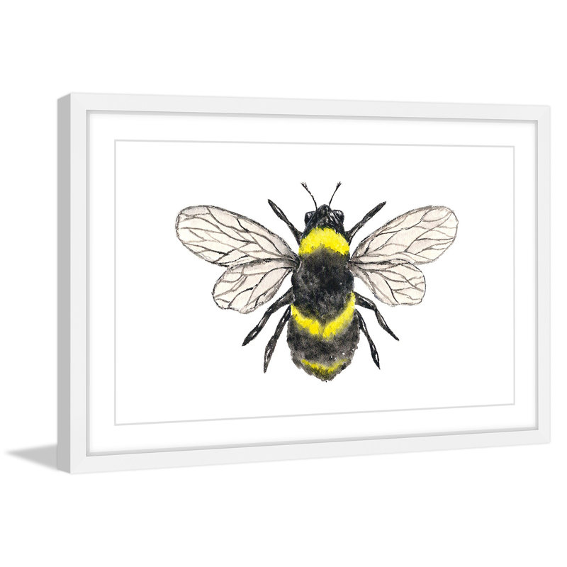 « bourdons abeilles » par la sparrow de la cartouche, reproduction d’art encadrée, H 20 po x l 30 po x P 1,5 po