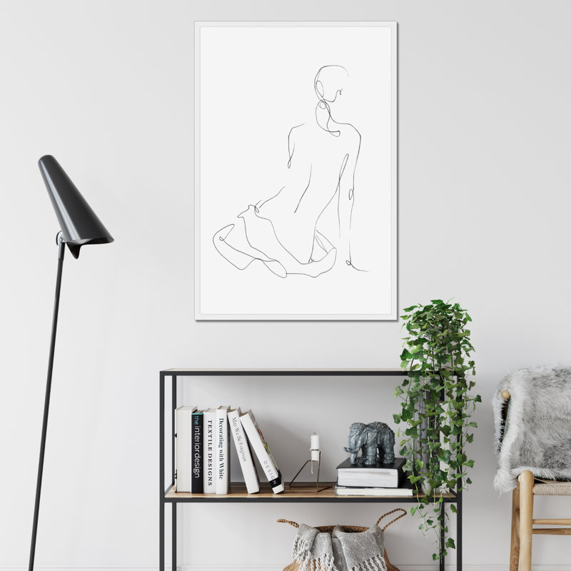 Gestural Shape I by Ethan Harper - Painting, White Framed Paper Print, 95cm H x 65cm W