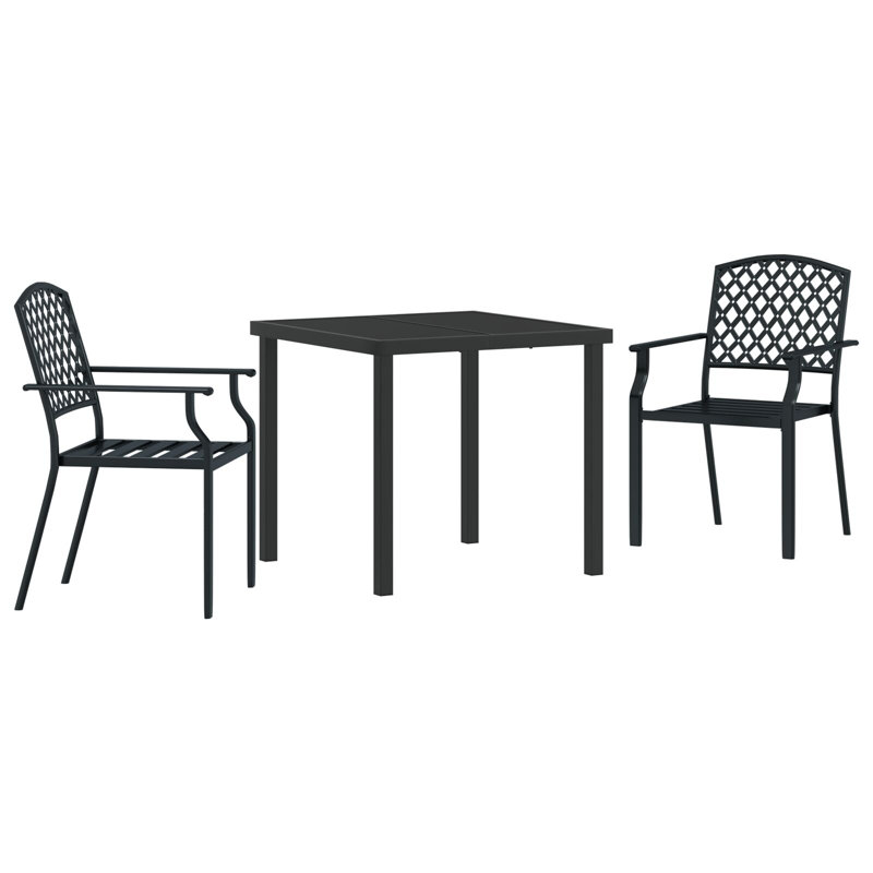 Rectangular 3 - Piece 2 - Person 80Cm W Outdoor Dining Set