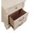 Solid Wood Antique White Nightstand With Satin Nickel Knobs And Pulls | Gift Idea