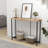Solid Wood Console Table With 2-Tier Storage, Rustic Brown Entryway Sofa Table For Living Room, Hallway, Foyer, Narrow Design