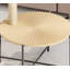 Ensemble de 2 tables basses et tables de bout à motif - Panneau de fibres à densité moyenne imperméable avec revêtement en PVC, conception cylindrique vieillie, pieds en métal noir - charme rustique classique, bois technique-130552020