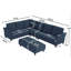 Canapé modulaire réversible "l 102,56" avec siège d'angle et banc allongé-1263163266