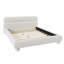Lit tapissier contemporain avec tissu bouclé en molleton et pieds ronds massifs, design courbé élégant pour la chambre à coucher