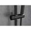 - Douche performante avec barre coulissante de 28 pouces et boyau de 59 pouces - buses à hauteur réglable, aspect noir mat en acier inoxydable