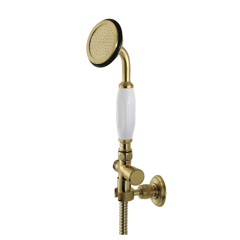 Kingston Brass Vintage Hand Shower Kit, Brushed Brass