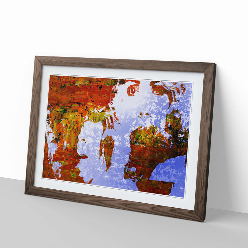 Abstract Art Painting Vol.74 by S.Johnson - Picture Frame Painting Print, Walnut Framed, 48cm H x 65cm W x 2cm D