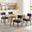 Linen Upholstered Dining Chairs With Wooden Frame For Dining Room -117197883