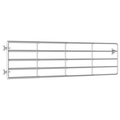 Barrière en métal argenté pour jardin de volaille