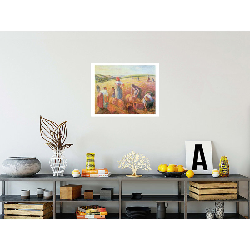 «The Gleaners» par Camille Pissarro - Estampe numérique, H 22 po x l 28 po