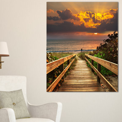 " Long Wooden Stairs Into The Sea "