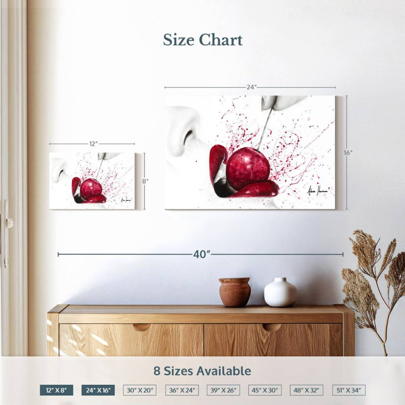 Petite cerise douce de Navette, H 16 po x l 24 po