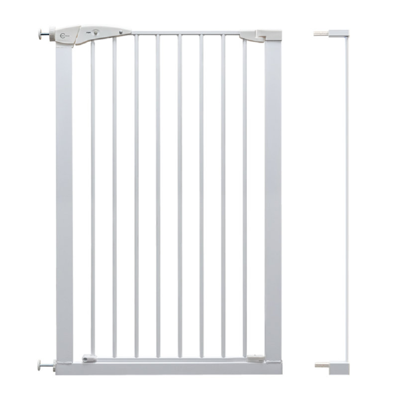 Carnell Metal Pressure Mounted Pet Gate, White