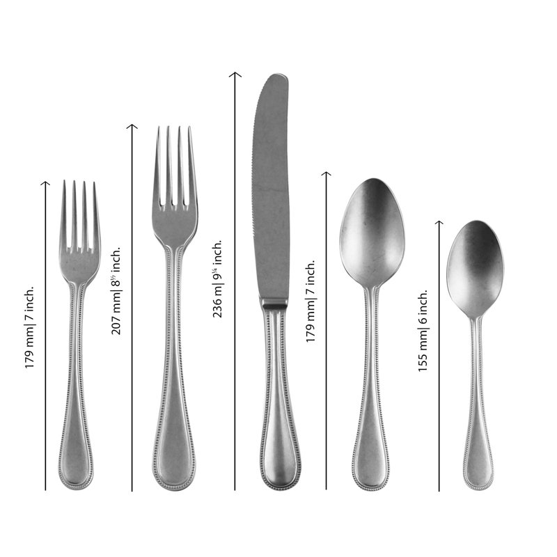 Ensemble de 20 pièces Perla, Argent / étain